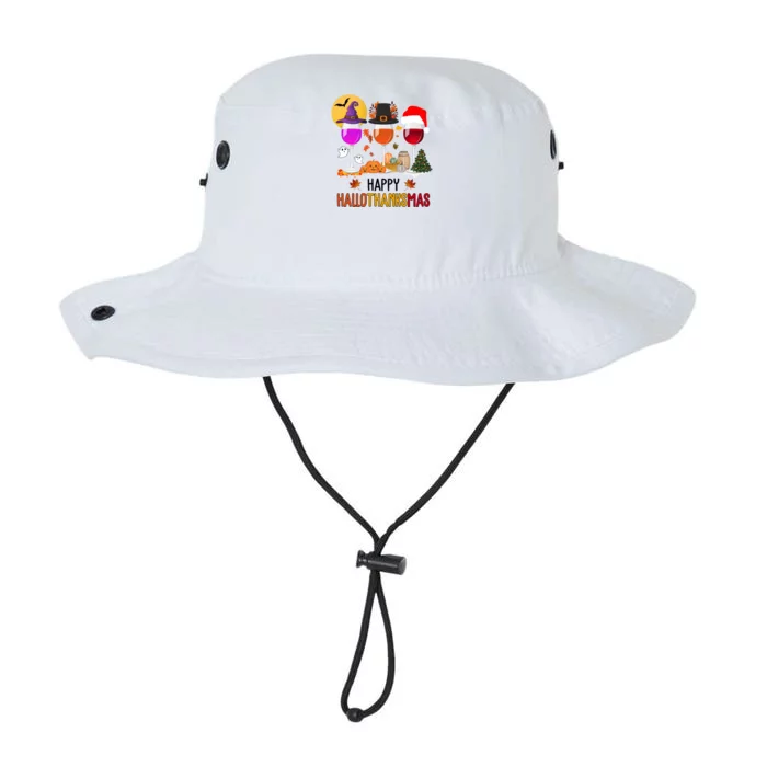 Happy Halloween Thanksgiving Christmas Wine Lover Gift Legacy Cool Fit Booney Bucket Hat