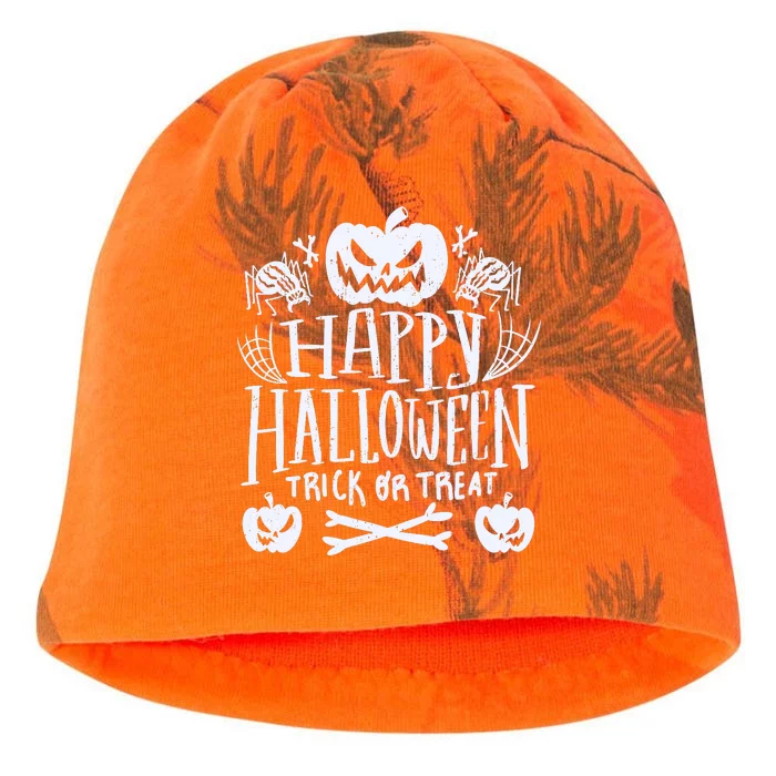 Happy Halloween Trick Or Treat Kati - Camo Knit Beanie