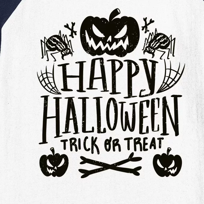 Happy Halloween Trick Or Treat Baseball Sleeve Shirt