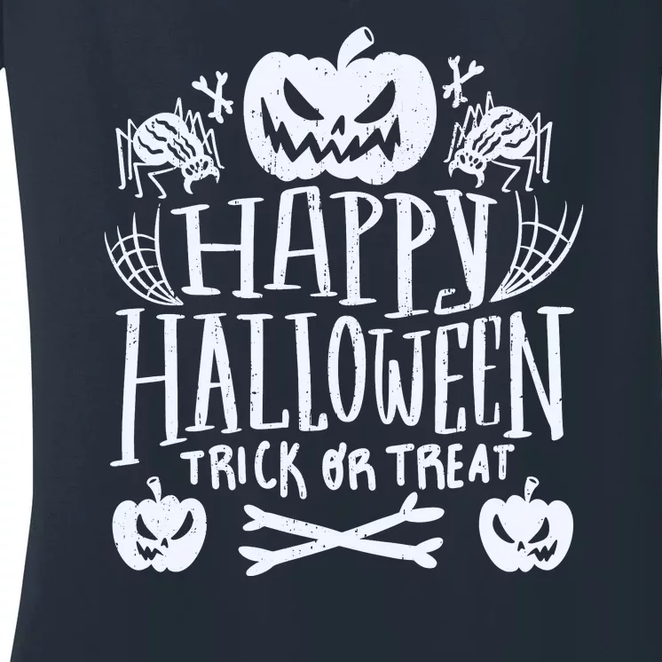 Happy Halloween Trick Or Treat Women's V-Neck T-Shirt