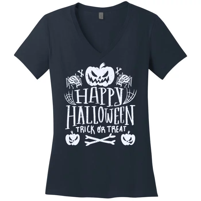 Happy Halloween Trick Or Treat Women's V-Neck T-Shirt