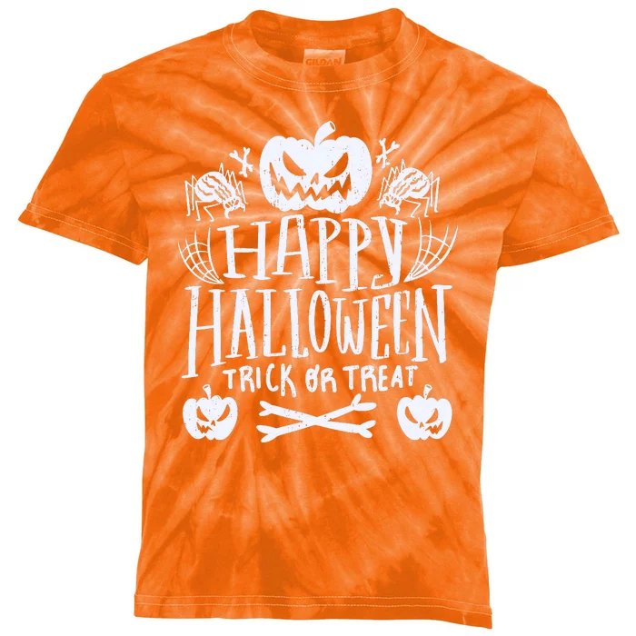 Happy Halloween Trick Or Treat Kids Tie-Dye T-Shirt