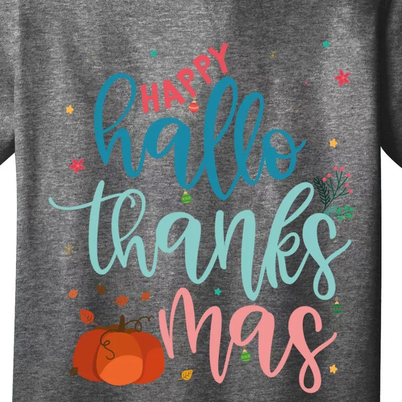 Happy Hallothanksmas Thanksgiving Halloween Xmas T-Shirt