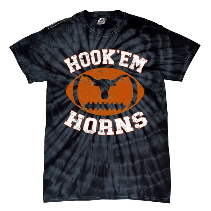 Hook’Em Horns Texas State Proud Texans Orange Tie-Dye T-Shirt