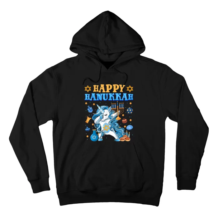 Happy Hanukkah Unicorn Jewnicorn Chanukah Jewish Xmas Gifts Hoodie