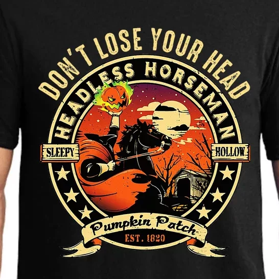 Headless Horseman Urban Legend Halloween Pumpkin Patch Pajama Set