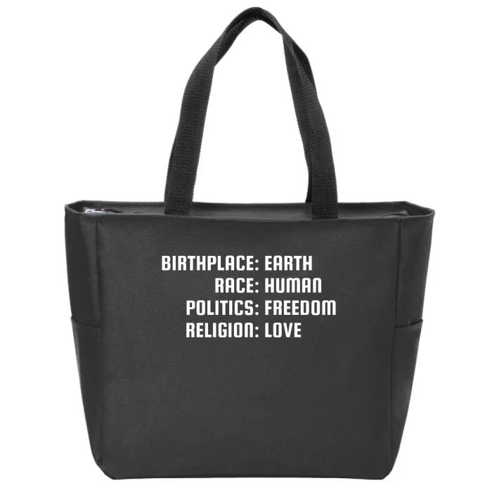 Humanity Zip Tote Bag