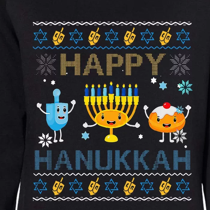 Happy Hanukkah Ugly Sweater Funny Gift Hanukkah Womens California Wash Sweatshirt