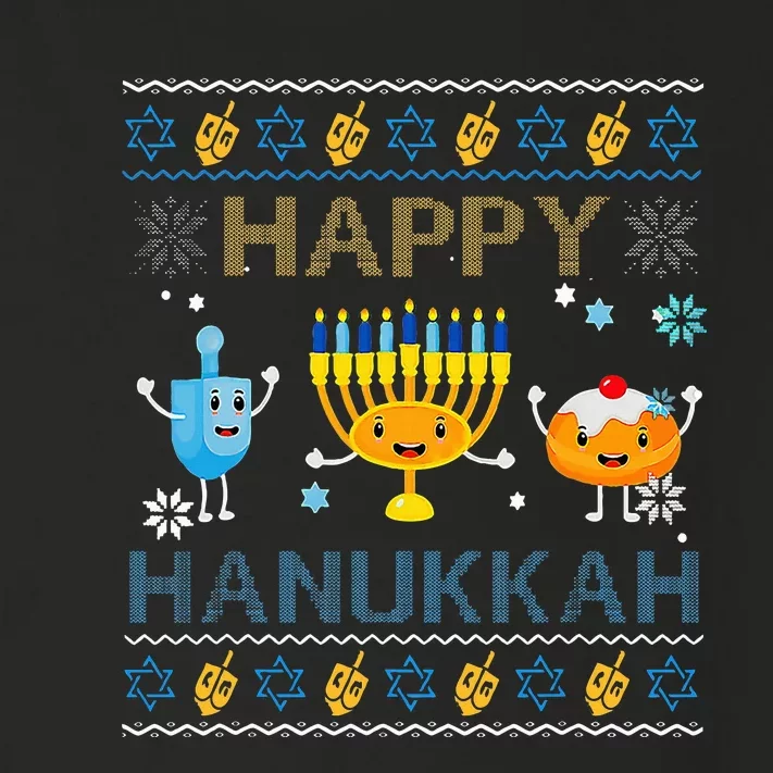 Happy Hanukkah Ugly Sweater Funny Gift Hanukkah Toddler Long Sleeve Shirt