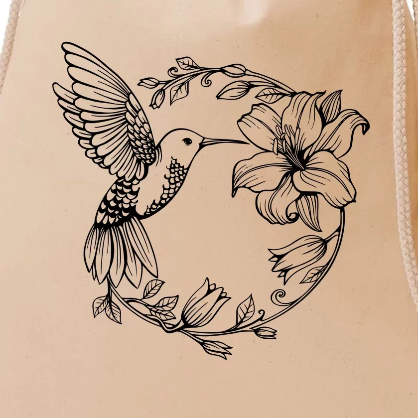 Hummingbird Drawstring Bag