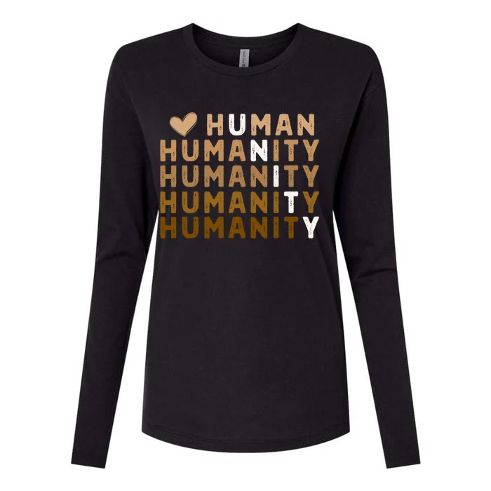 Hu Huity Unity Kindness Peace Heart Melanin Love Hbcu Great Gift Womens Cotton Relaxed Long Sleeve T-Shirt