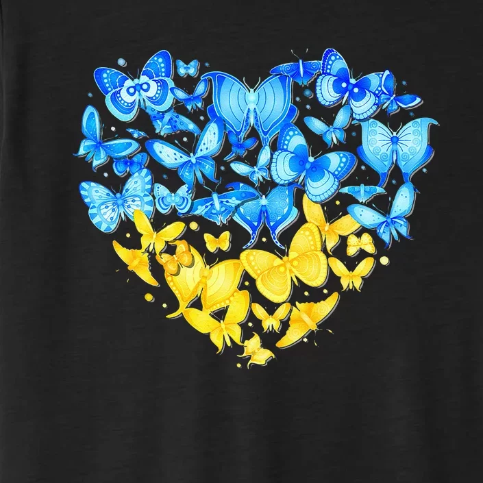 Heart Heart Ukraine Butterfly Ukraine Sunflower ChromaSoft Performance T-Shirt