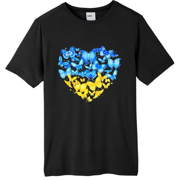 Heart Heart Ukraine Butterfly Ukraine Sunflower ChromaSoft Performance T-Shirt