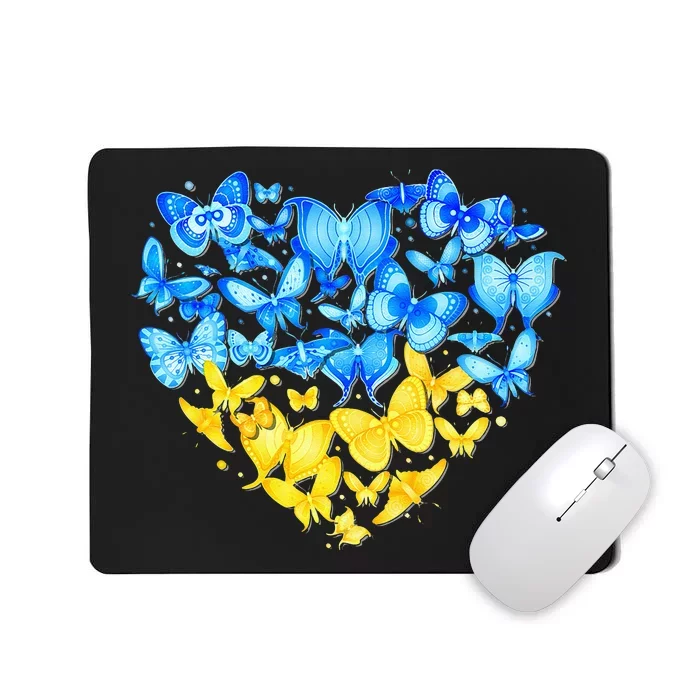 Heart Heart Ukraine Butterfly Ukraine Sunflower Mousepad