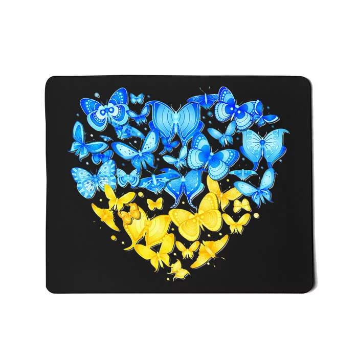 Heart Heart Ukraine Butterfly Ukraine Sunflower Mousepad