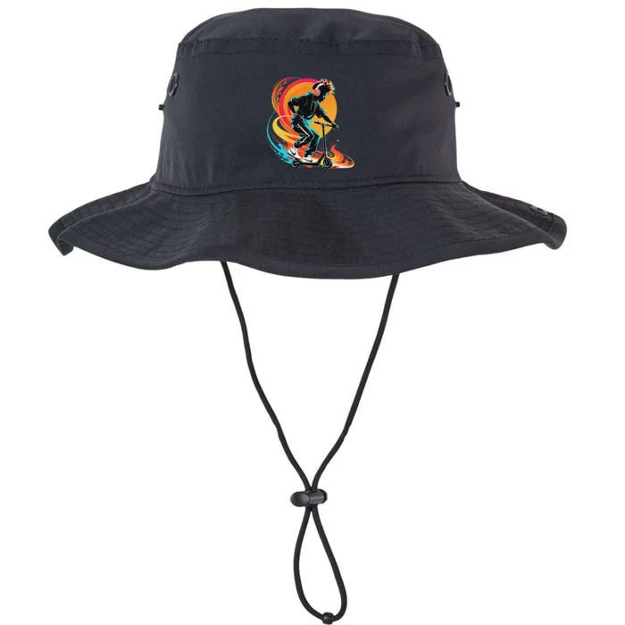 Hip Hop Urban On Scooter Flames For Legacy Cool Fit Booney Bucket Hat