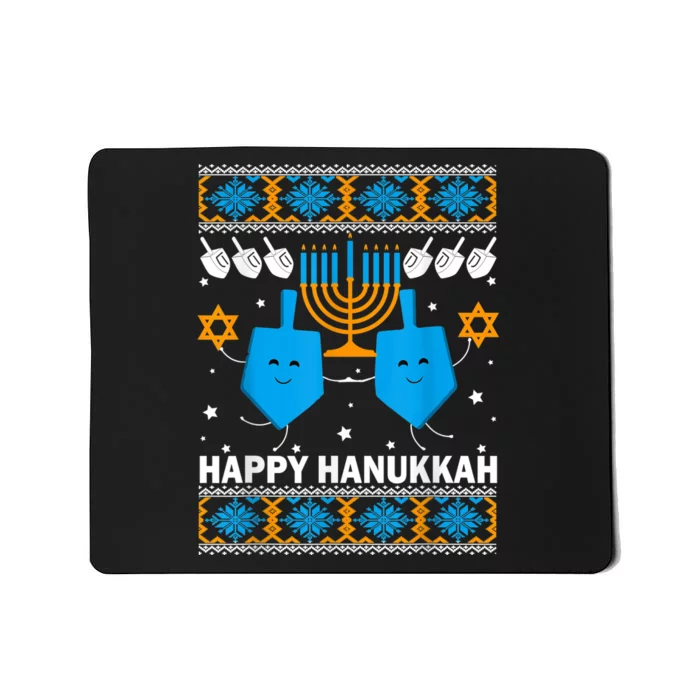 Happy Hanukkah Ugly Sweater Chanukah Jewish Christmas Gifts Mousepad