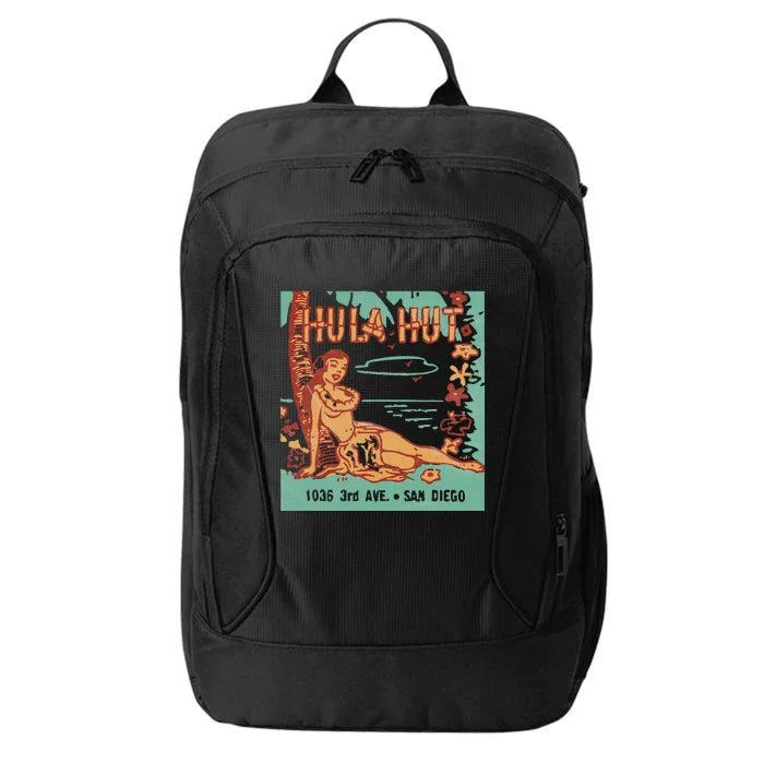 Hula Hut Vintage Tiki Bar Summer Vacation City Backpack