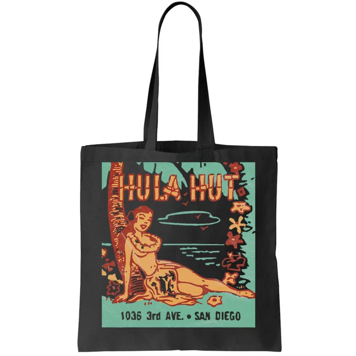 Hula Hut Vintage Tiki Bar Summer Vacation Tote Bag