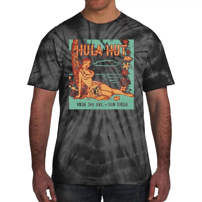 Hula Hut Vintage Tiki Bar Summer Vacation Tie-Dye T-Shirt