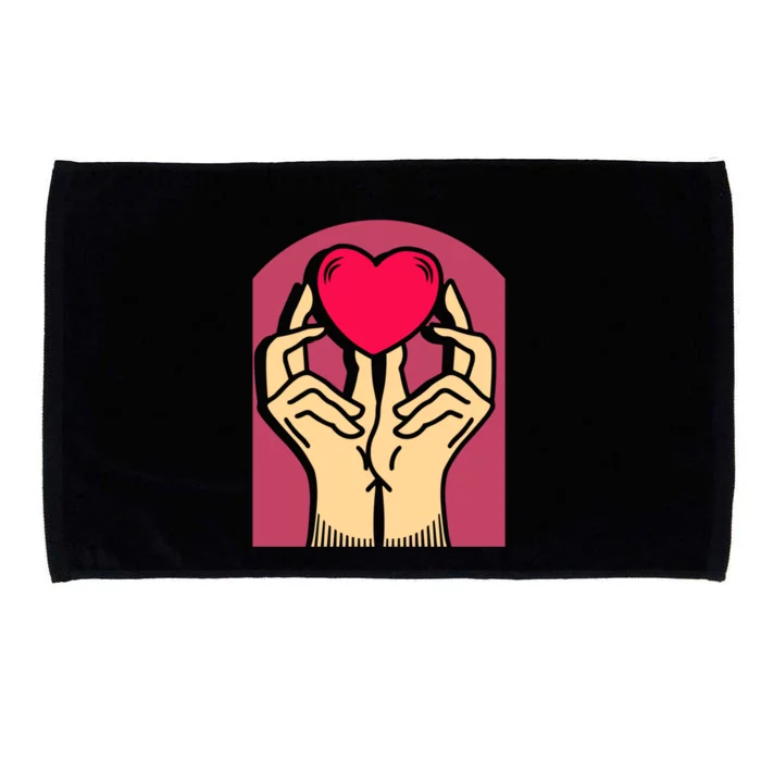 Hands Heart Valentine's Love Relationship Rotic Gift Microfiber Hand Towel