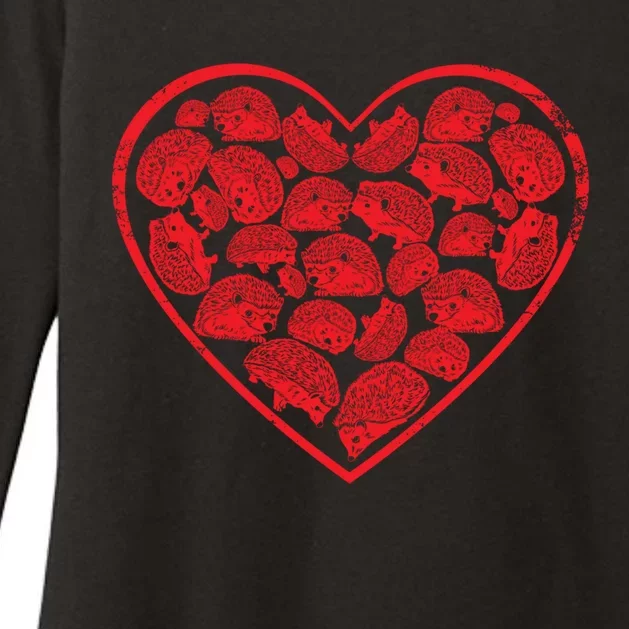 Hedgehog Heart Valentines Day Gift Womens CVC Long Sleeve Shirt