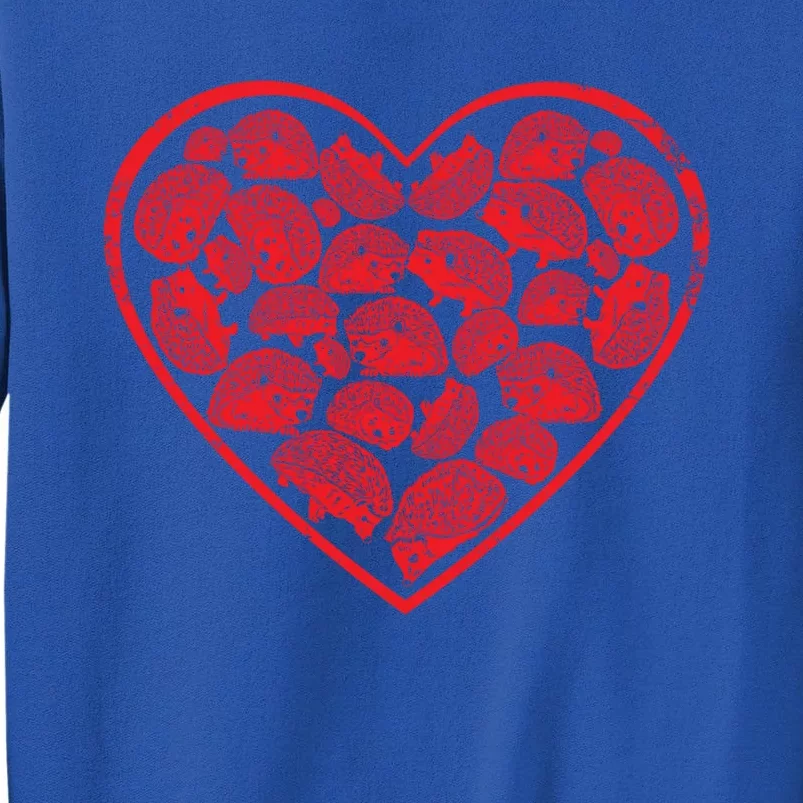 Hedgehog Heart Valentines Day Gift Tall Sweatshirt