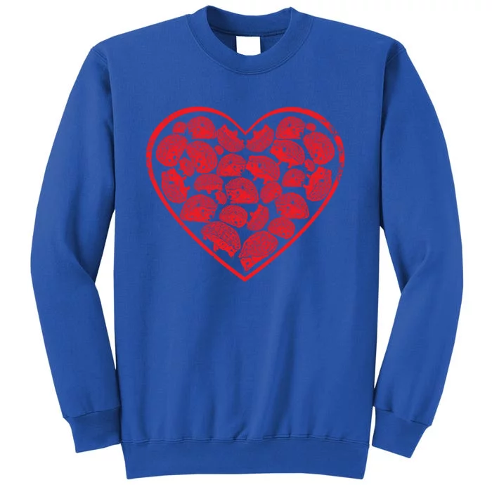 Hedgehog Heart Valentines Day Gift Tall Sweatshirt