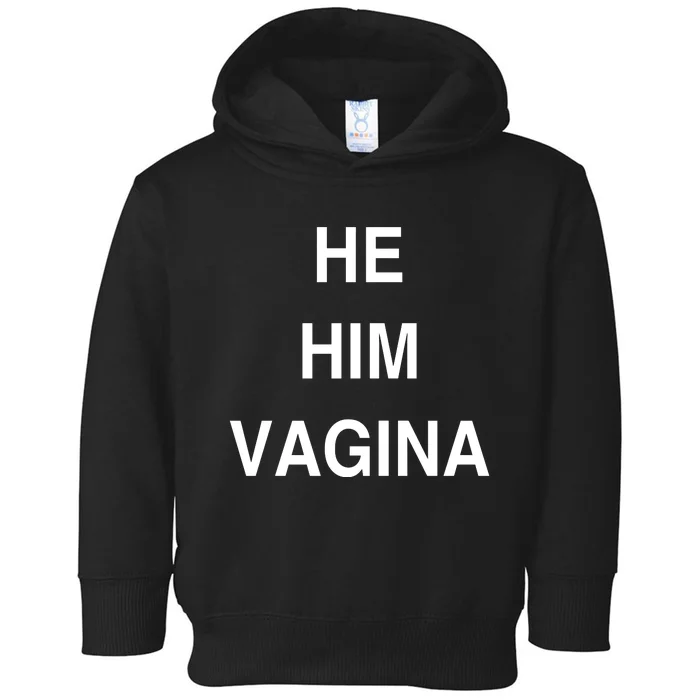 He Him Vagina Toddler Hoodie