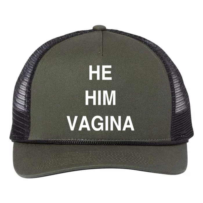 He Him Vagina Retro Rope Trucker Hat Cap