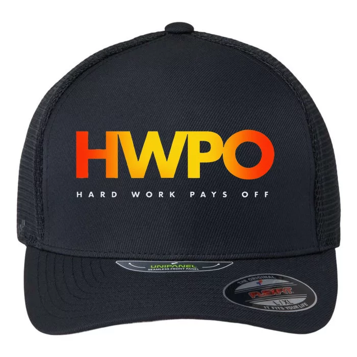 HWPO Hard Work Pays Off Pastel Motivational Flexfit Unipanel Trucker Cap