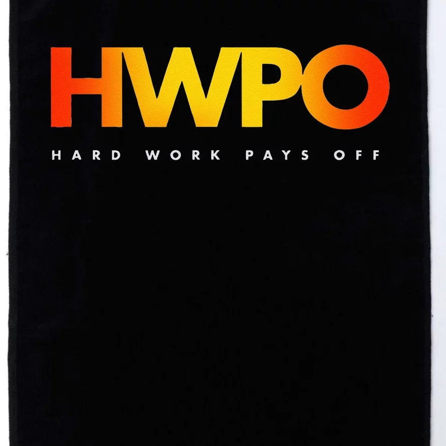 HWPO Hard Work Pays Off Pastel Motivational Platinum Collection Golf Towel