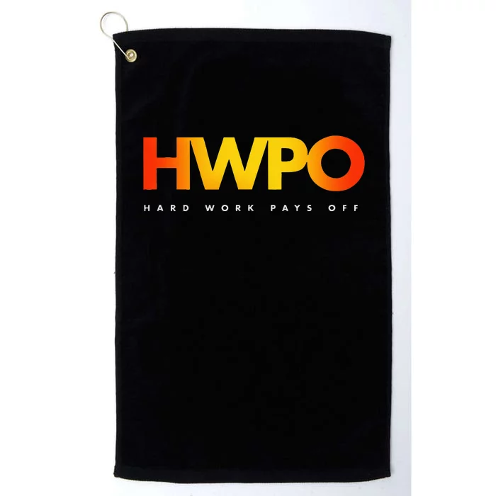 HWPO Hard Work Pays Off Pastel Motivational Platinum Collection Golf Towel