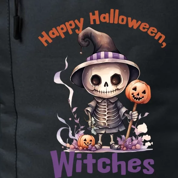 Happy Halloween Witches Cute Skeleton Design Gift Daily Commute Backpack