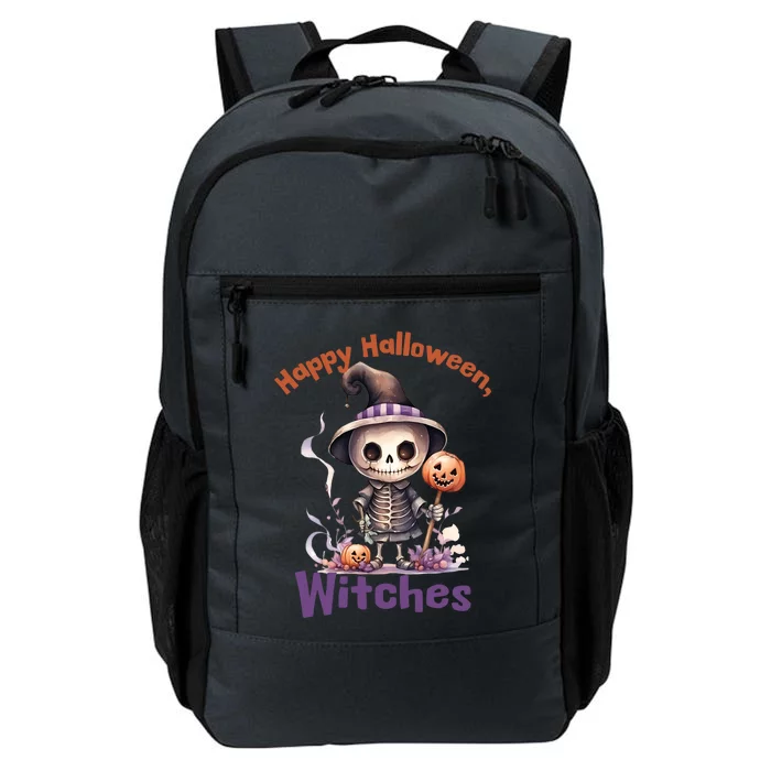 Happy Halloween Witches Cute Skeleton Design Gift Daily Commute Backpack