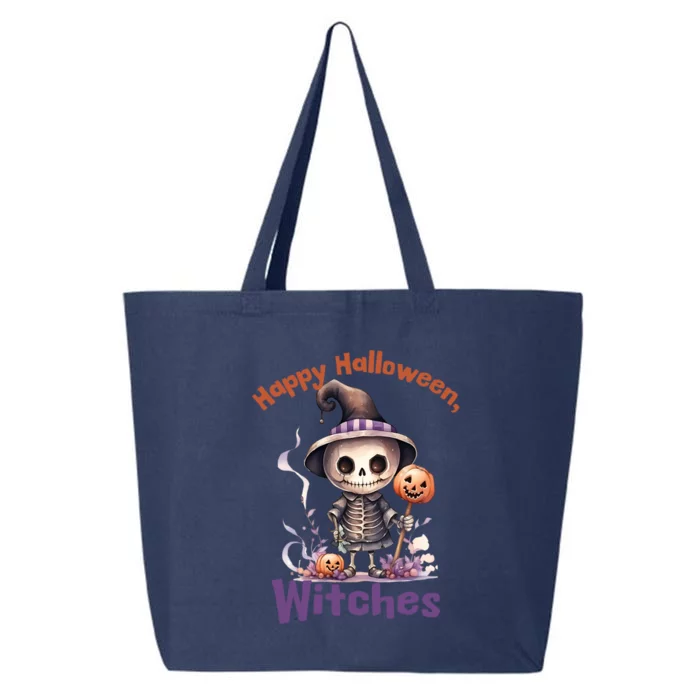 Happy Halloween Witches Cute Skeleton Design Gift 25L Jumbo Tote