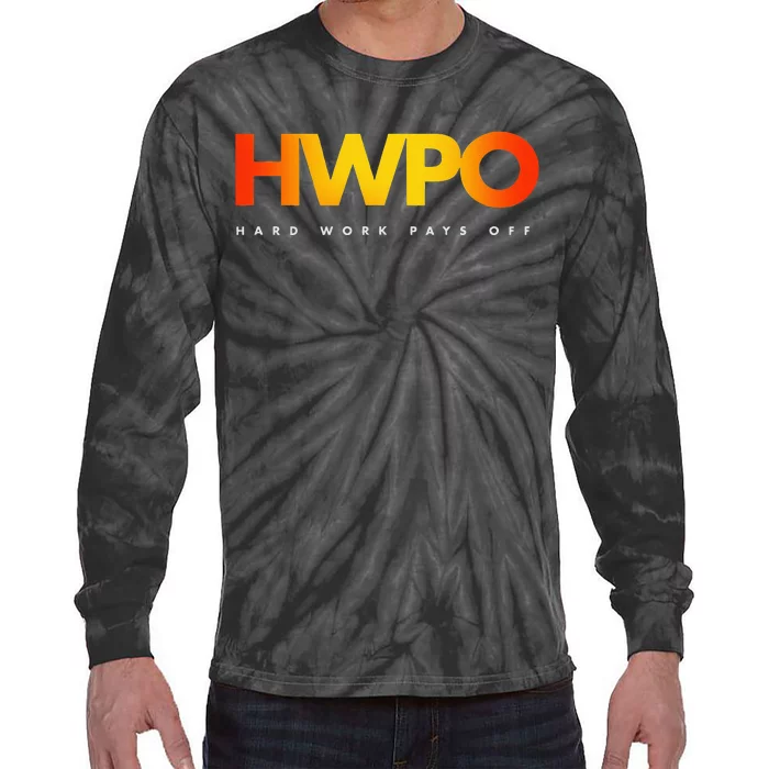 HWPO Hard Work Pays Off Pastel Motivational Tie-Dye Long Sleeve Shirt