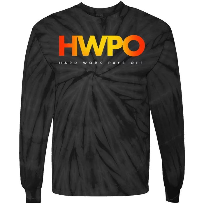 HWPO Hard Work Pays Off Pastel Motivational Tie-Dye Long Sleeve Shirt