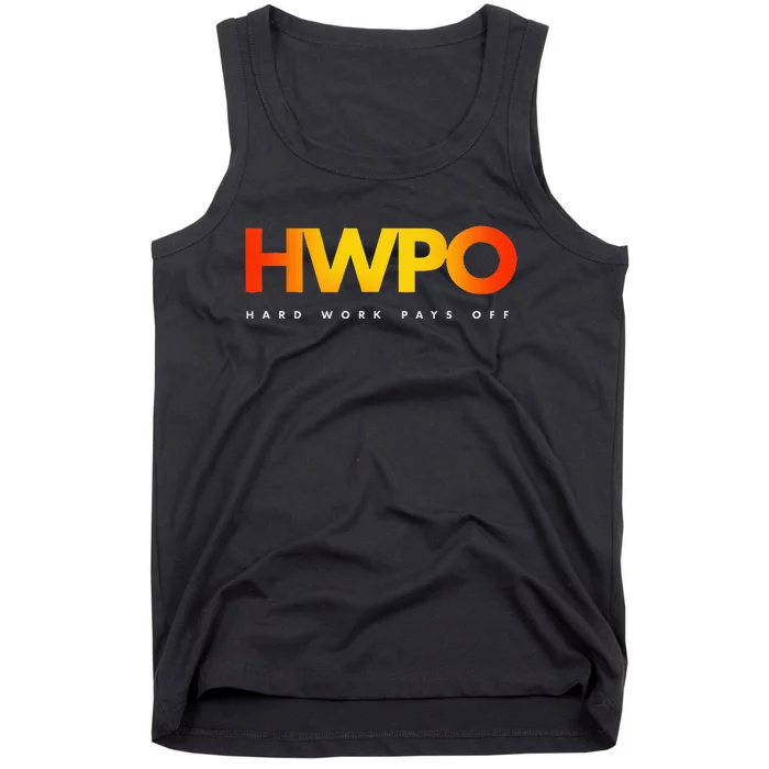 HWPO Hard Work Pays Off Pastel Motivational Tank Top