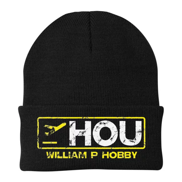 Hou Houston William P Hobby Airport Airport Code Knit Cap Winter Beanie