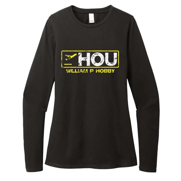 Hou Houston William P Hobby Airport Airport Code Womens CVC Long Sleeve Shirt