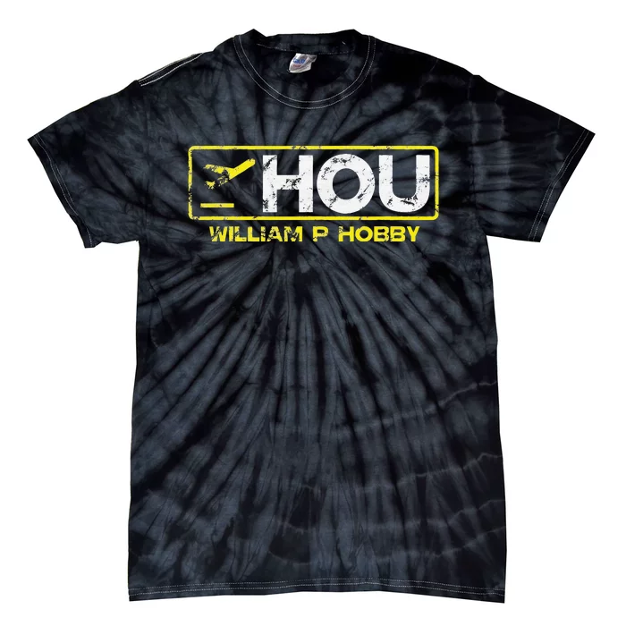 Hou Houston William P Hobby Airport Airport Code Tie-Dye T-Shirt