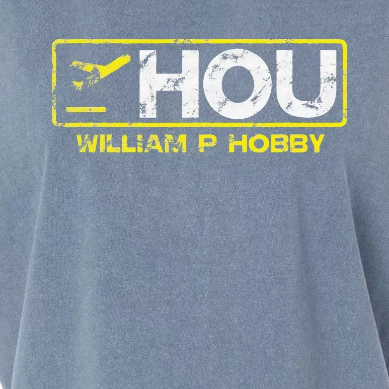 Hou Houston William P Hobby Airport Airport Code Garment-Dyed Women's Muscle Tee