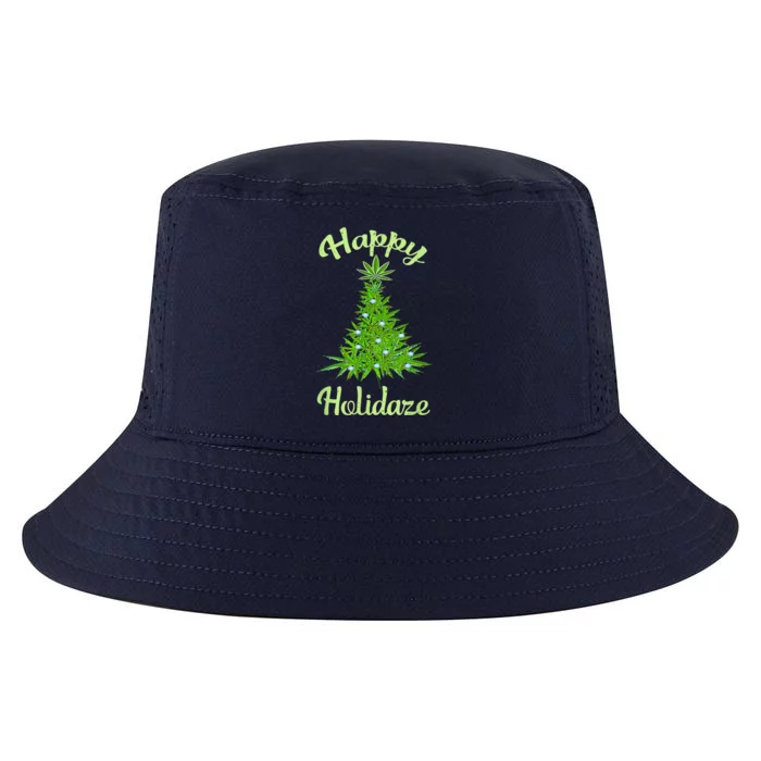 Happy Holidaze Weed & Marijuana Leaf Cannabis Christmas Tree Cool Comfort Performance Bucket Hat