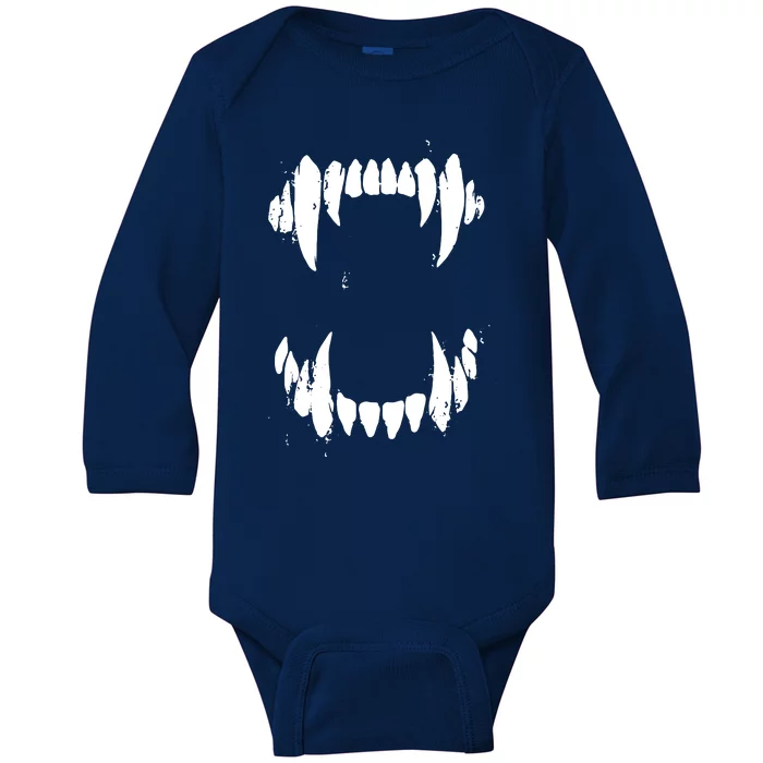 Halloween Horror Wolf Dog Vampire Monster Teeth Costume Baby Long Sleeve Bodysuit