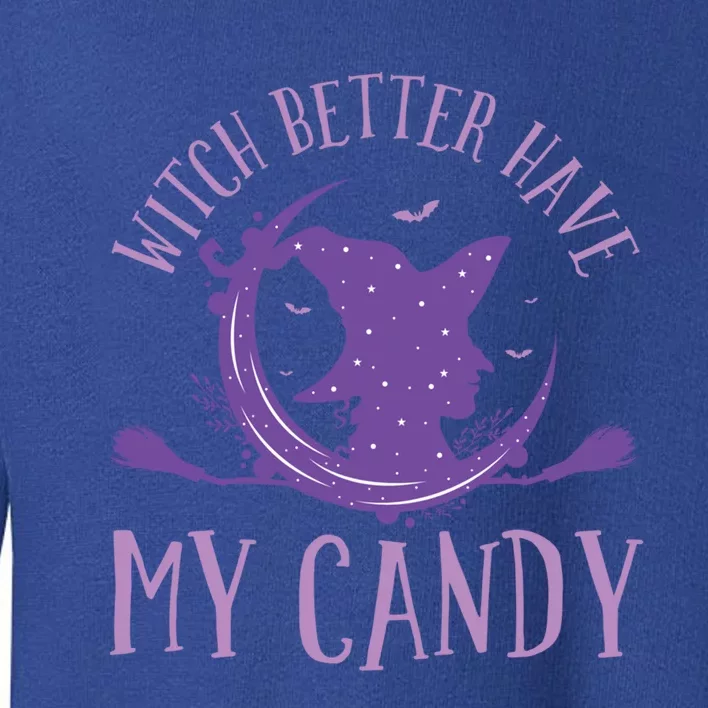 Happy Halloween Witch Riding Witch Better Have My Candy Gift Toddler Sweatshirt