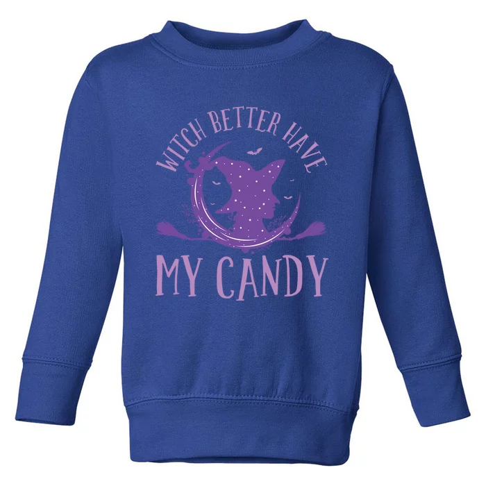 Happy Halloween Witch Riding Witch Better Have My Candy Gift Toddler Sweatshirt