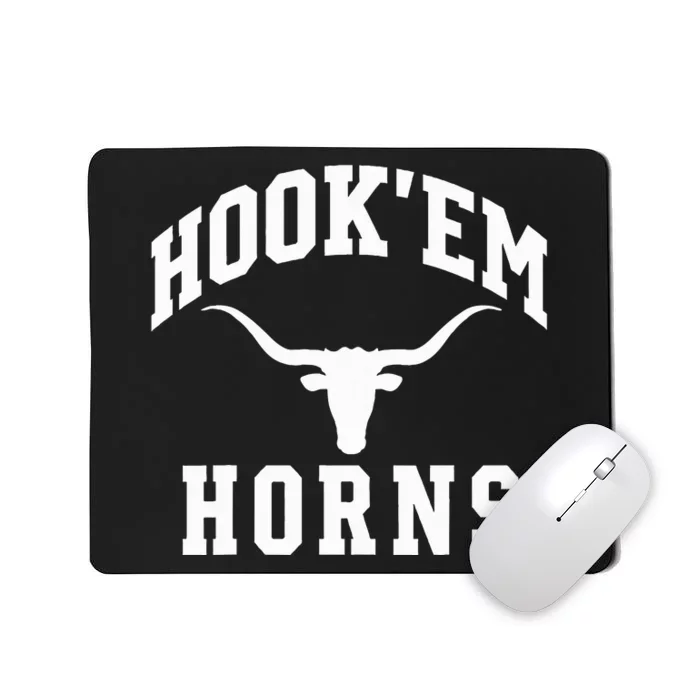 Hookem Horns Women Longhorn Head Mousepad