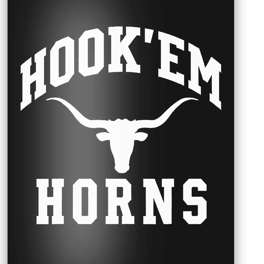 Hookem Horns Women Longhorn Head Poster