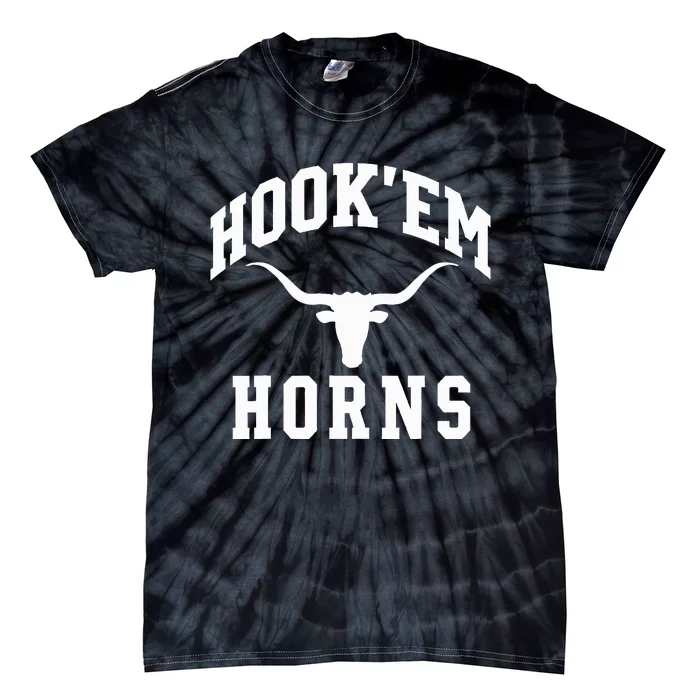 Hookem Horns Women Longhorn Head Tie-Dye T-Shirt